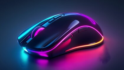 Neon Lit Gaming Mouse Device