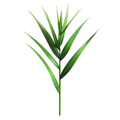 Naklejka premium Vibrant Green Plant with Rainbow Splashes