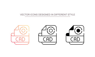 Auto Cad icon design with white background stock illustration