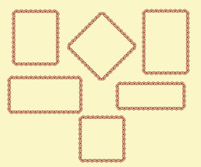 Set of vector retro frames with place for text. From the largest and best collection of frames.