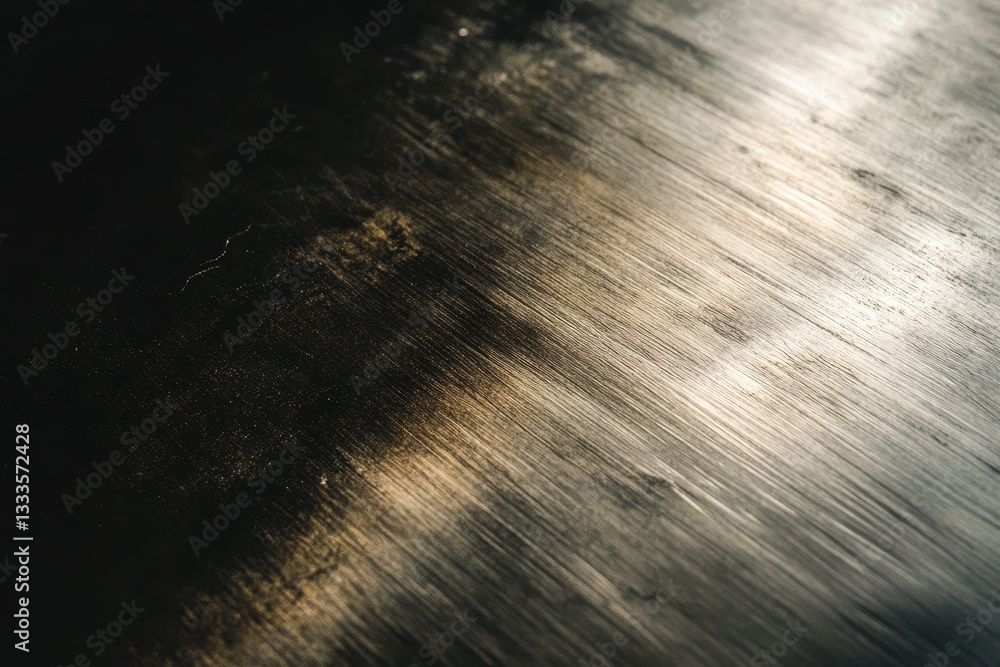 Poster metallic texture abstraction: an artful close-up reveals the compelling textures of metal, with ligh