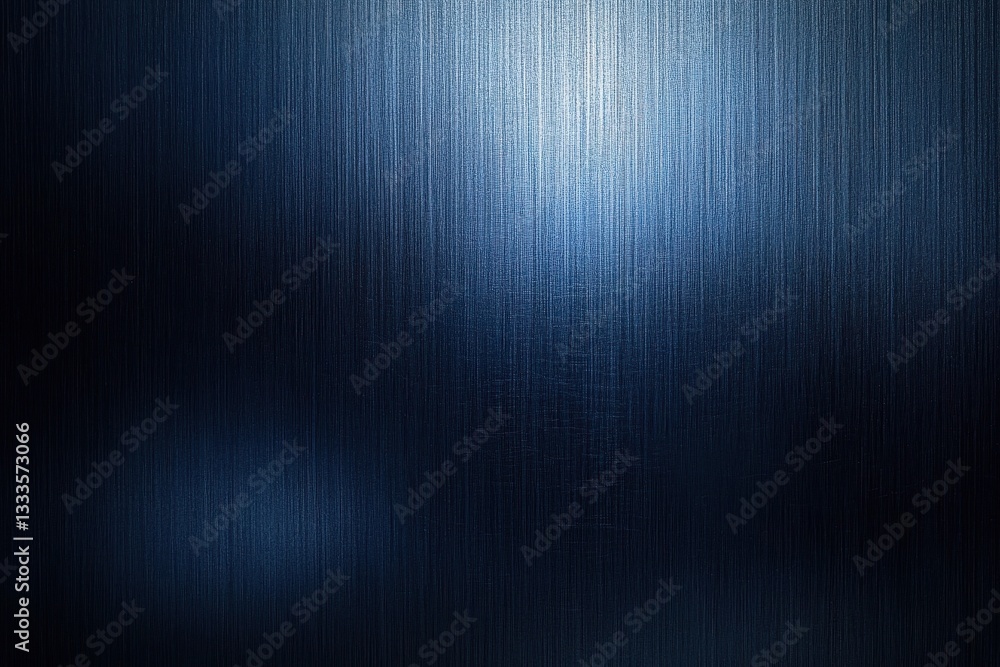 Poster shimmering blue: a striking metal texture, its surface brushed to reveal intricate vertical patterns