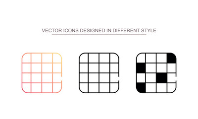 Grid icon design with white background stock illustration