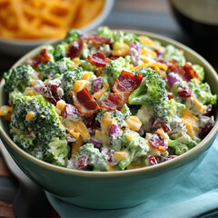 Creamy Broccoli Salad with Bacon 