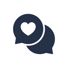 Love chatting icon. Solid glyph series icon
