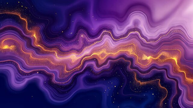  Abstract cosmic background with swirling purple and blue hues and sparkling stars