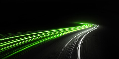 green white black gradient speed motion light  blur effect on black background,speed line for design banner poster wallpaper