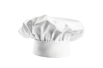 Isolated Crisp White Chef's Hat with Classic Design