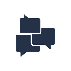 Speech bubble icon. Solid glyph series icon