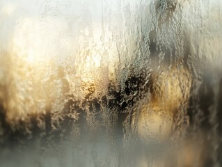 Obraz premium Blurred City Lights: Abstract view through a frosted glass pane, capturing the hazy glow of city lights.