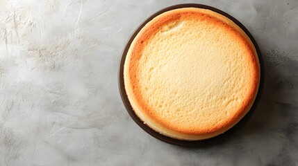Delicious Baked Cheesecake on Grey Background