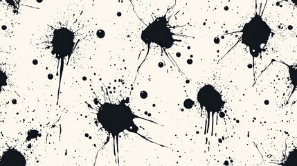 The Repeated Dark Splatters Of Paint Across A Neutral Background
