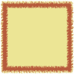 Napkitwosimp.eps  Square napkin with decorative fringe