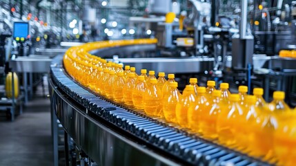 A factory with automated machinery producing consumer goods.