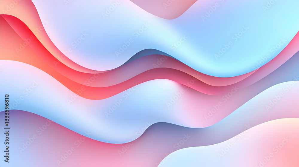 Poster abstract pastel wave background soft color gradient