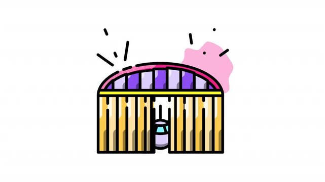 vector illustration of a cage