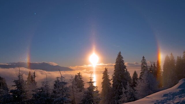 Capture the beauty atmospheric phenomena of a rare sun halo. 