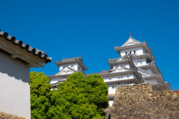 Obraz premium 日本、世界遺產、姫路城、兵庫県、日本の城、江戸時代、古代建築