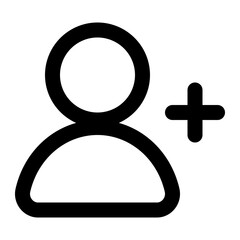 Fototapeta premium add friend icon for illustration
