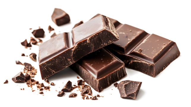 A chocolate bar with a few pieces missing