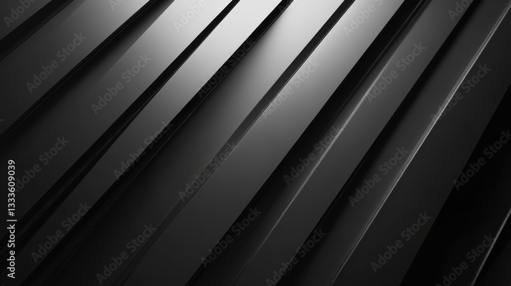 Poster abstract metallic geometry: an evocative, abstract composition of angled, metallic bars casts dramat