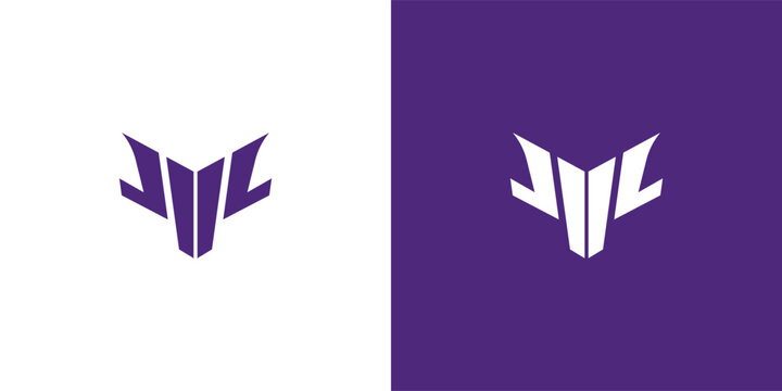 M, L letter logo. Suitable for business logo, brand, interview show, podcast, quiz. Flat Vector Logo Design Template Element.