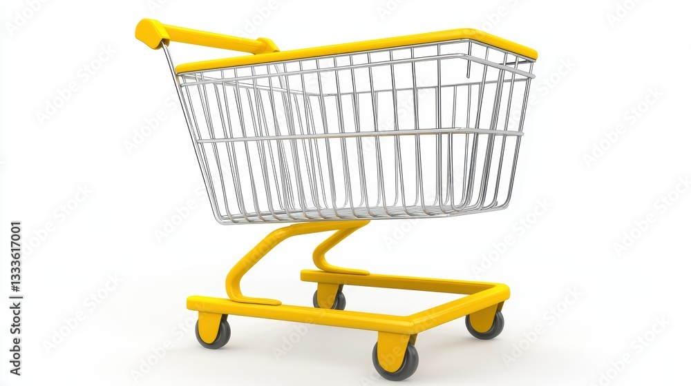 Poster empty shopping cart a grayed out empty shopping cart icon, representing an inactive or unavailable s