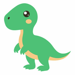 baby t-rex on white background 