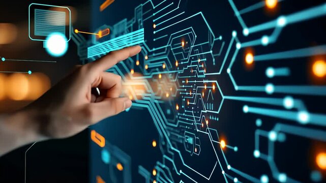 Hand Interacting with Digital Circuit Board