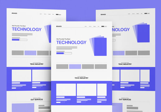 Technology Website Wireframe