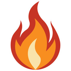 Bold Red Fire Flame Vector for Eye-Catching Project