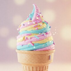 cupcake with ice cream