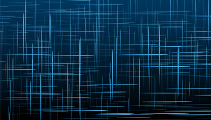 Abstract blue background with pixel elements for banner. vector illustration