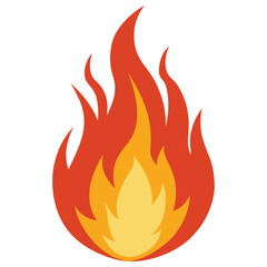 Fototapeta premium Isolated Fire Bonfire Vector Artwork for Sublimation Print