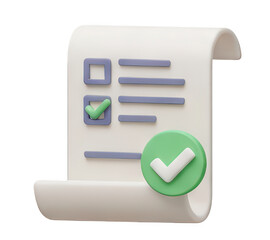 Completed Checklist 3D Render