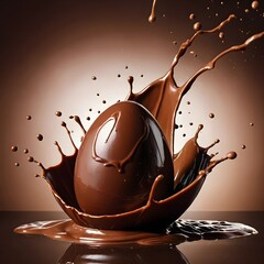Chocolate easter egg splash.