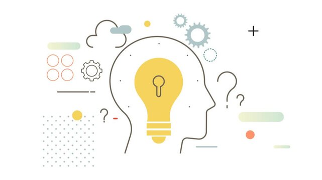 Locked Mindset -Unleash Creative Ideas and Innovative Solutions  - Abstract Animated Illustration   as MP4 File