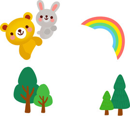 easter card with bunny