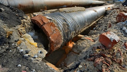 Broken Thermal Insulation of City Water Pipes &ndash; Aging Infrastructure