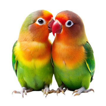 love bird isolated on white