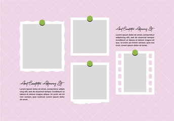 Picture or photos frame collage and digital photo wall template