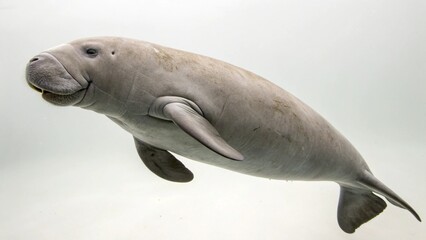 dugong in full view on studio background 