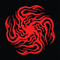 fire japanese traditional element graphic tattoo