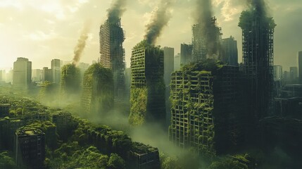 A post-apocalyptic world where survivors depend on air-purifying plants to cleanse the toxic atmosphere