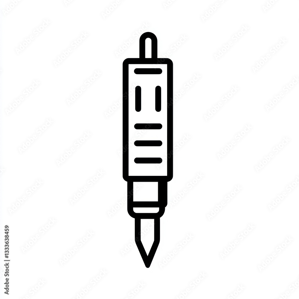Poster eraser black vector line icon, sleek design symbolizing error correction and modifications on a soli
