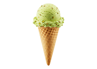 pistachio ice cream cone