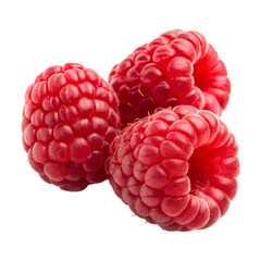 Fresh raspberries on transparency background, perfect for healthy recipes