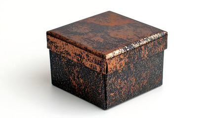 A box with a brown and black surface. AI Generated
