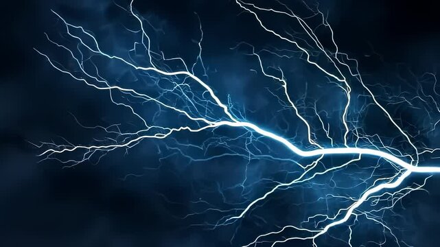 Dramatic Lightning Bolts on Dark Background