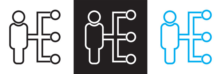 Customer relationship management CRM icon.  Vector illustration. isolated on white and black background. EPS 10 